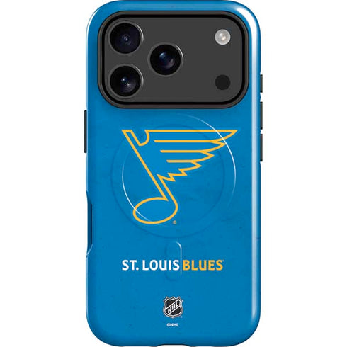 NHL St. Louis Blues Distressed iPhone 17 Pro Max Magsafe Impact Case
