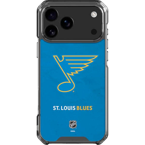 NHL St. Louis Blues Distressed iPhone 18 Pro Max Clear Case