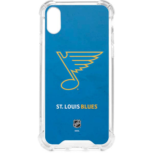 NHL St. Louis Blues Distressed iPhone XS Clear Case