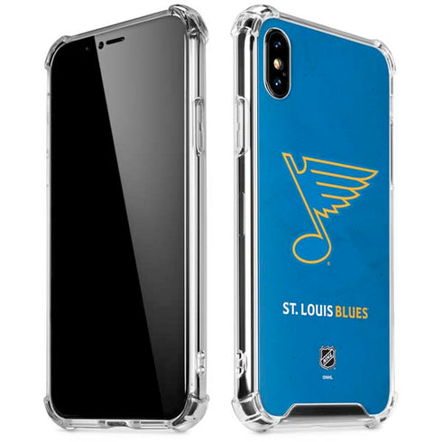 NHL St. Louis Blues Distressed iPhone XS Max Clear Case