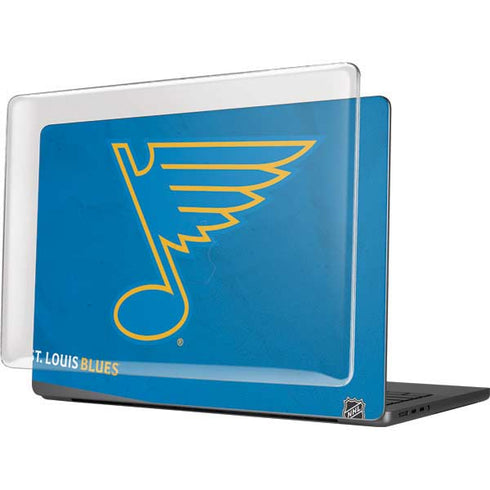 NHL St. Louis Blues Distressed MacBook Pro 14in (2021-24) Case plus Skin
