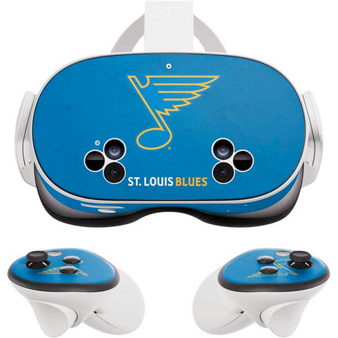 NHL St. Louis Blues Distressed Meta Quest 3S Skin