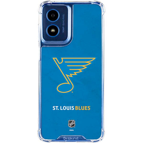 NHL St. Louis Blues Distressed Moto G 5G (2024) Clear Case