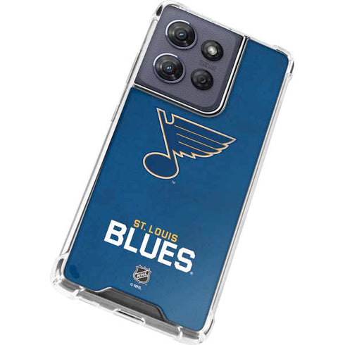 NHL St. Louis Blues Distressed Moto G 5G (2025) Clear Case