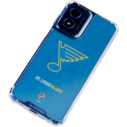 NHL St. Louis Blues Distressed Moto G Play 4G (2024) Clear Case