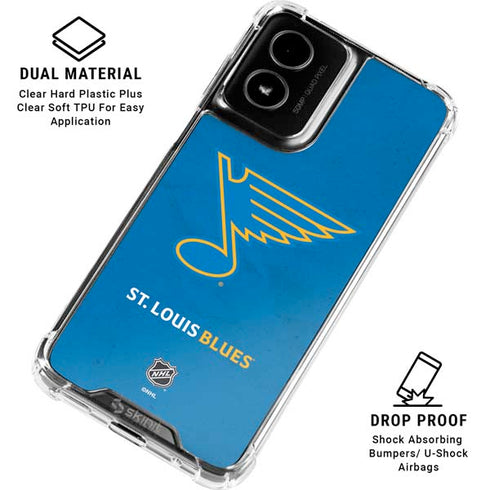 NHL St. Louis Blues Distressed Moto G Power 5G (2024) Clear Case