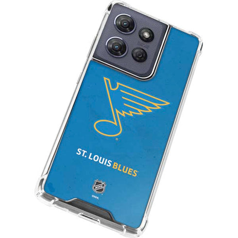 NHL St. Louis Blues Distressed Moto G Power 5G (2025) Clear Case