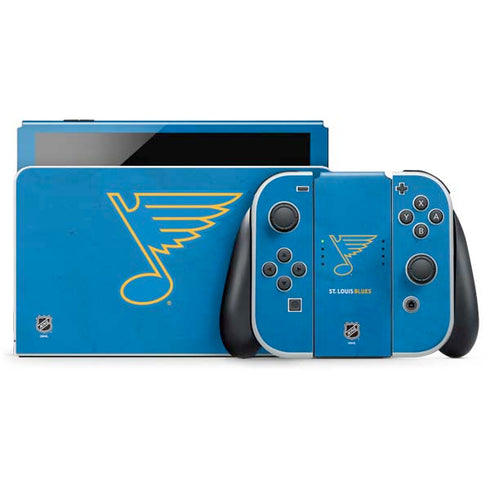 NHL St. Louis Blues Distressed Nintendo Skins