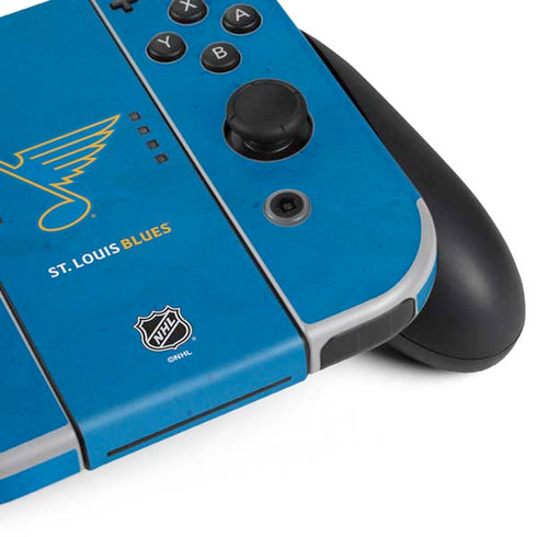 NHL St. Louis Blues Distressed Nintendo Switch OLED (2021) Skin