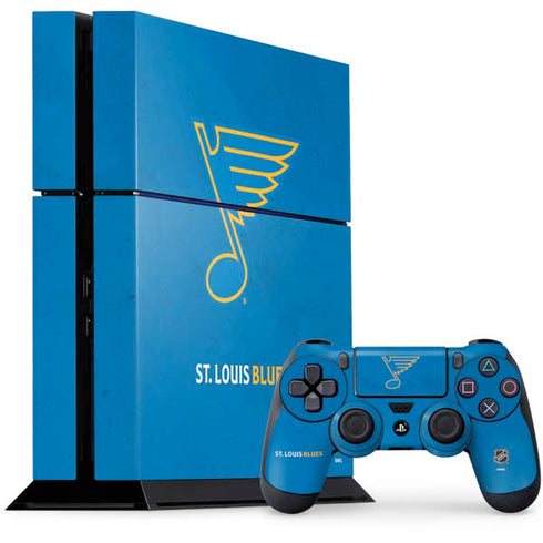 NHL St. Louis Blues Distressed PS4 Console and Controller Bundle Skin