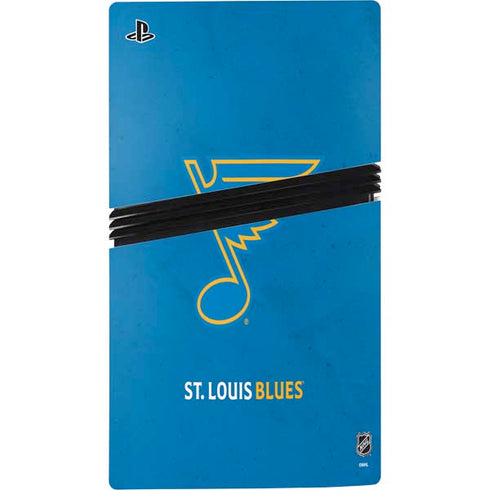 NHL St. Louis Blues Distressed PS5 Pro Console Skin