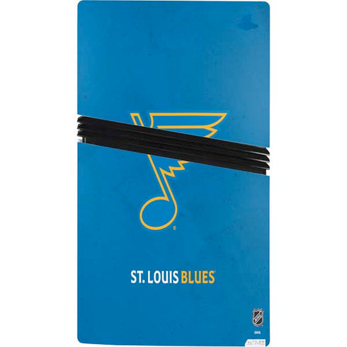 NHL St. Louis Blues Distressed PS5 Pro Console Skin