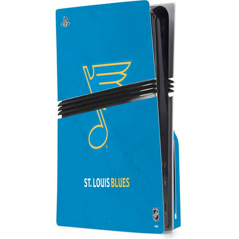 NHL St. Louis Blues Distressed PS5 Pro Disk Console Skin