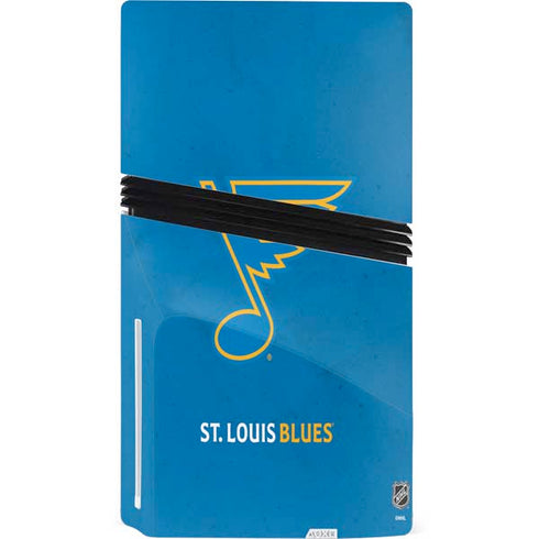NHL St. Louis Blues Distressed PS5 Pro Disk Console Skin