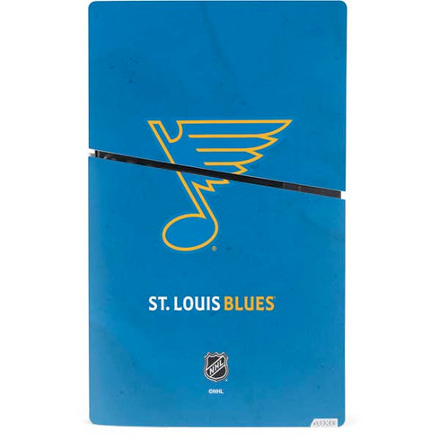 NHL St. Louis Blues Distressed PS5 Slim Digital Edition Bundle Skin