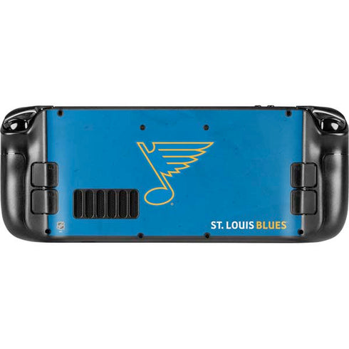 NHL St. Louis Blues Distressed Steam Deck Handheld Gaming Computer OLED Skin