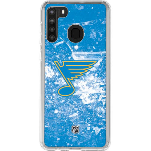 NHL St. Louis Blues Iced Galaxy A21 Clear Case