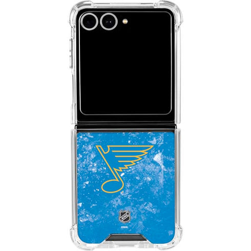 NHL St. Louis Blues Iced Galaxy Z Flip7 Clear Case