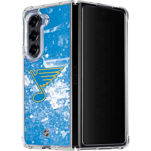 NHL St. Louis Blues Iced Galaxy Z Fold5 5G Clear Case