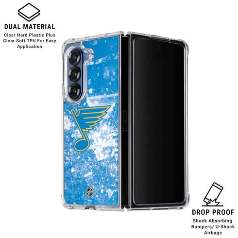 NHL St. Louis Blues Iced Galaxy Z Fold7 Clear Case