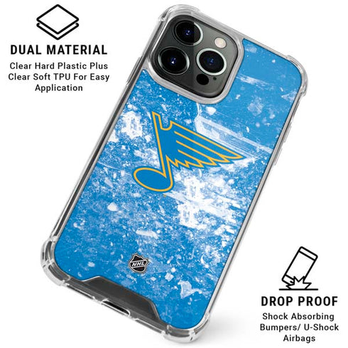 NHL St. Louis Blues Iced iPhone 16 Pro Max Clear Case