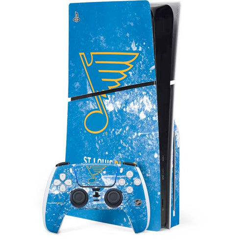 NHL St. Louis Blues Iced PS5 Slim Disk Bundle Skin