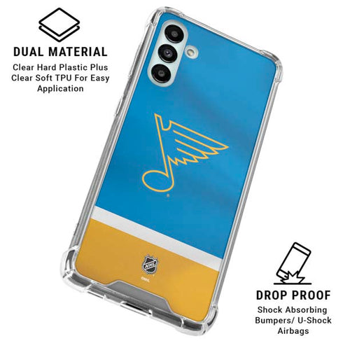NHL St. Louis Blues Jersey Galaxy A13 5G Clear Case