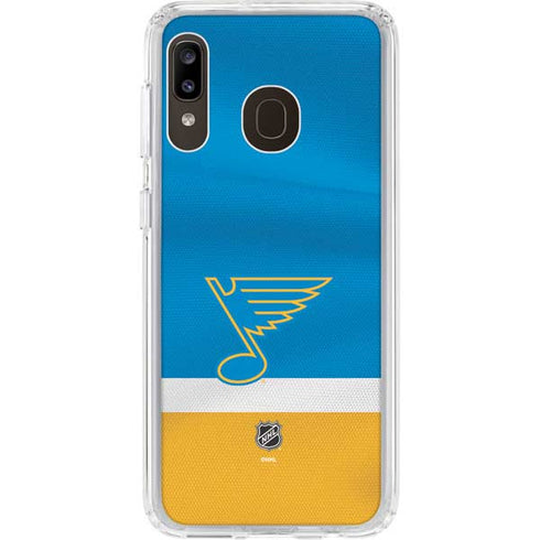 NHL St. Louis Blues Jersey Galaxy A20 Clear Case