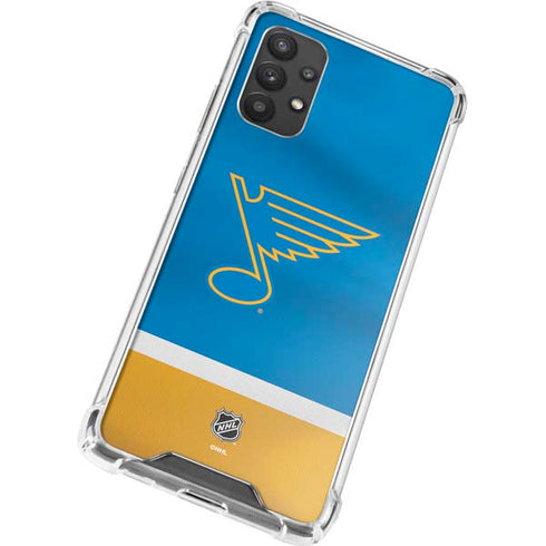 NHL St. Louis Blues Jersey Galaxy A32 5G Clear Case