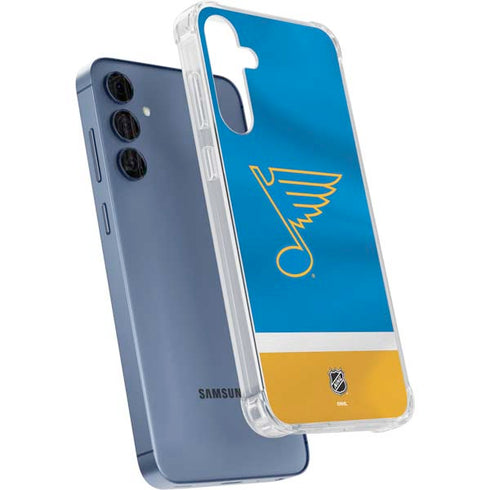 NHL St. Louis Blues Jersey Galaxy A35 5G Clear Case