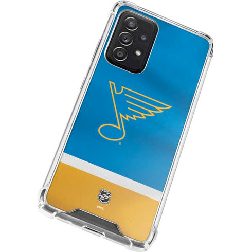 NHL St. Louis Blues Jersey Galaxy A72 5G Clear Case