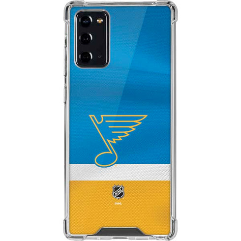 NHL St. Louis Blues Jersey Galaxy Note20 5G Clear Case