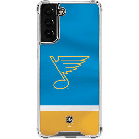 NHL St. Louis Blues Jersey Galaxy S21 FE Clear Case