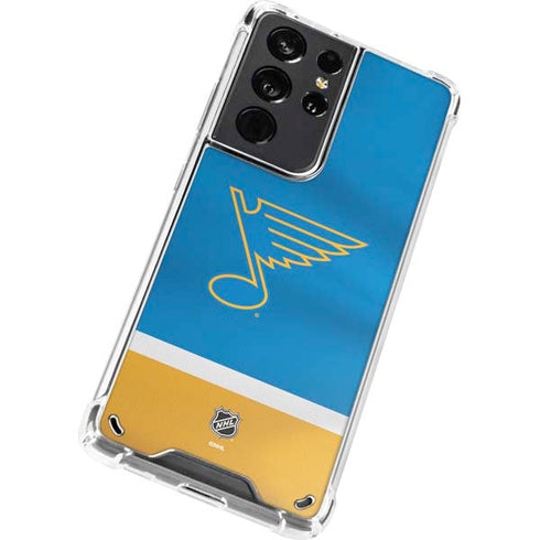 NHL St. Louis Blues Jersey Galaxy S21 Ultra 5G Clear Case
