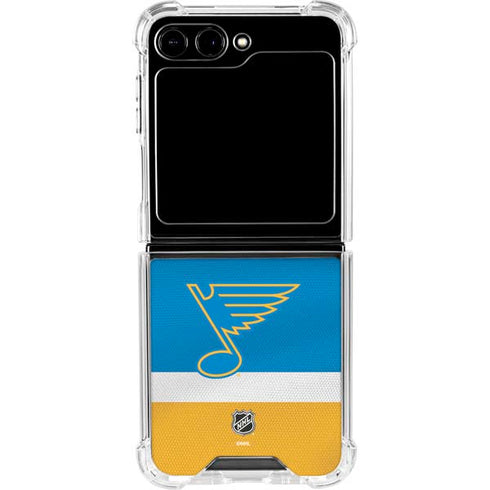 NHL St. Louis Blues Jersey Galaxy Z Flip6 Clear Case