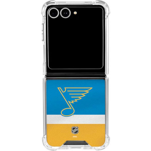NHL St. Louis Blues Jersey Galaxy Z Flip7 Clear Case