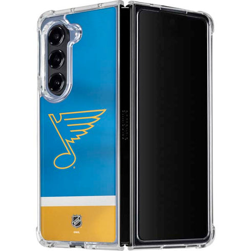 NHL St. Louis Blues Jersey Galaxy Z Fold5 5G Clear Case