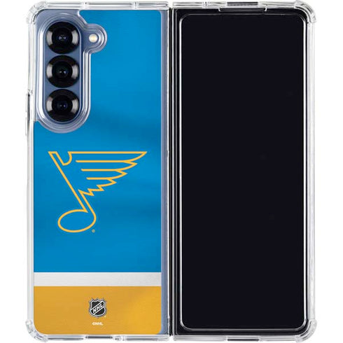 NHL St. Louis Blues Jersey Galaxy Z Fold7 Clear Case