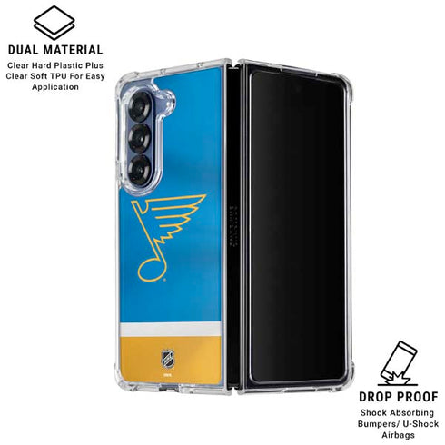 NHL St. Louis Blues Jersey Galaxy Z Fold7 Clear Case