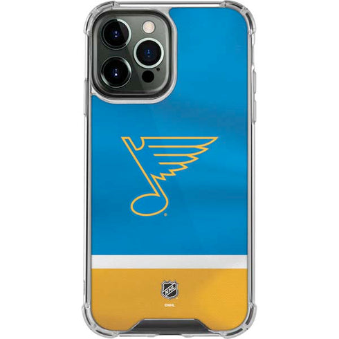 NHL St. Louis Blues Jersey iPhone 14 Pro Max Clear Case
