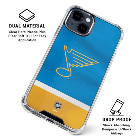 NHL St. Louis Blues Jersey iPhone 15 Plus Clear Case