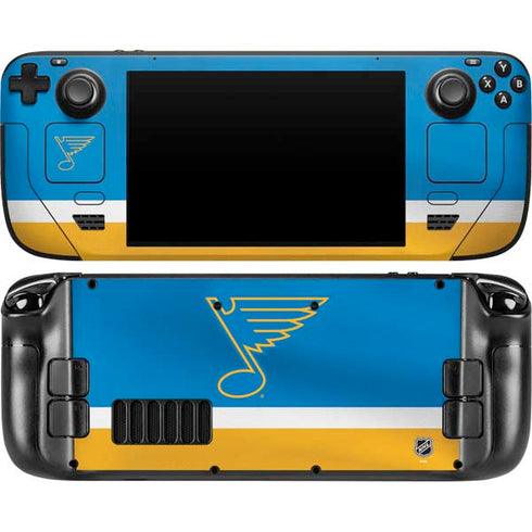 NHL St. Louis Blues Jersey Steam Deck Handheld Gaming Computer OLED Skin