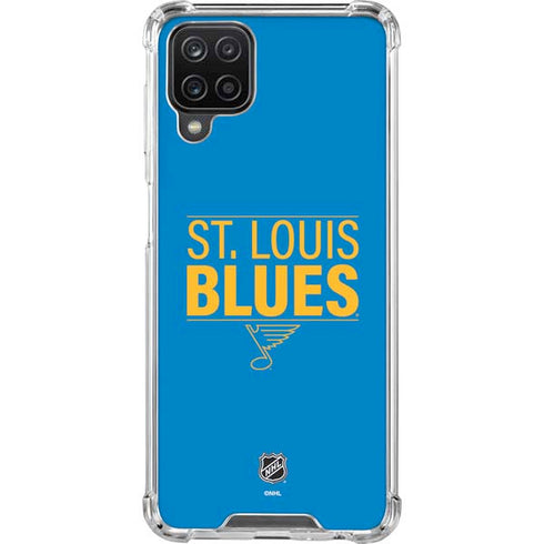 NHL St. Louis Blues Lineup Galaxy A12 Clear Case