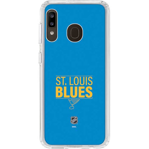 NHL St. Louis Blues Lineup Galaxy A20 Clear Case