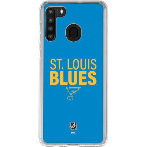NHL St. Louis Blues Lineup Galaxy A21 Clear Case