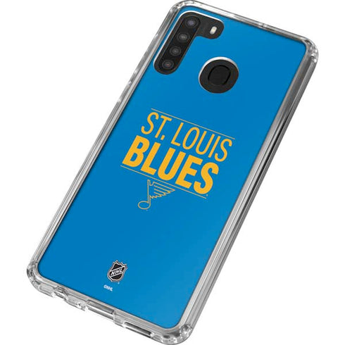 NHL St. Louis Blues Lineup Galaxy A21 Clear Case