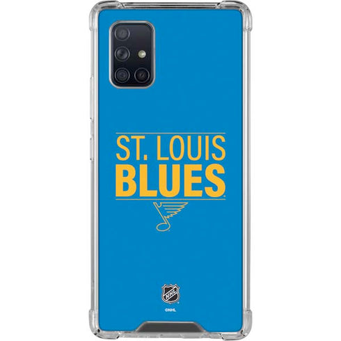 NHL St. Louis Blues Lineup Galaxy A71 5G Clear Case