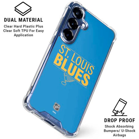 NHL St. Louis Blues Lineup Galaxy S25 FE Clear Case