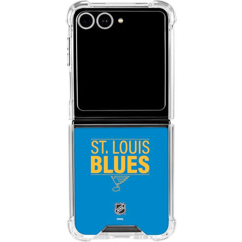NHL St. Louis Blues Lineup Galaxy Z Flip7 Clear Case