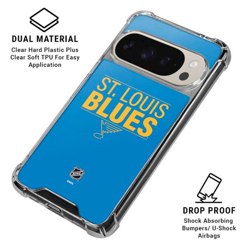 NHL St. Louis Blues Lineup Google Pixel 9 Pro XL Clear Case